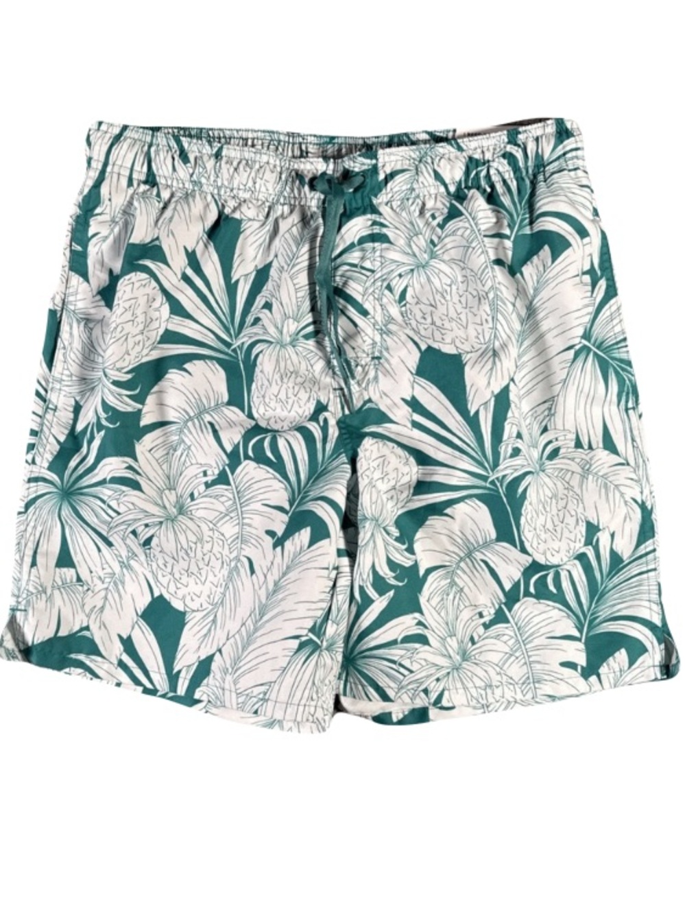 Old Navy Teal & White Tropical Print Women's Bermuda Shorts